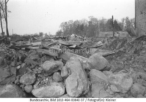 Nemmersdorf (Ostpreußen), zerstörte Gebäude