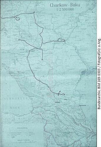 Charkow-Baku-Stalingrad, Karte