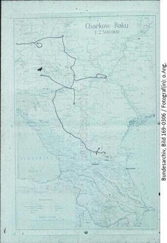 Charkow-Baku-Stalingrad, Karte