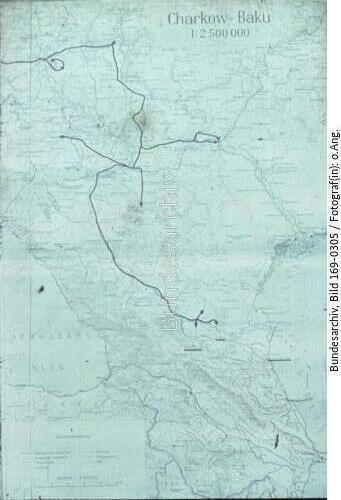 Charkow-Baku-Stalingrad, Karte