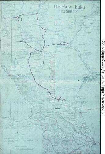Charkow-Baku-Stalingrad, Karte