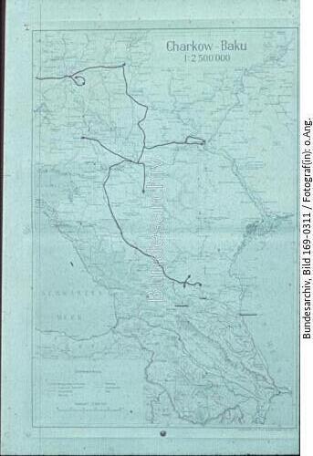Charkow-Baku-Stalingrad, Karte