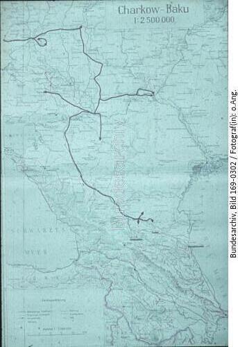 Charkow-Baku-Stalingrad, Karte