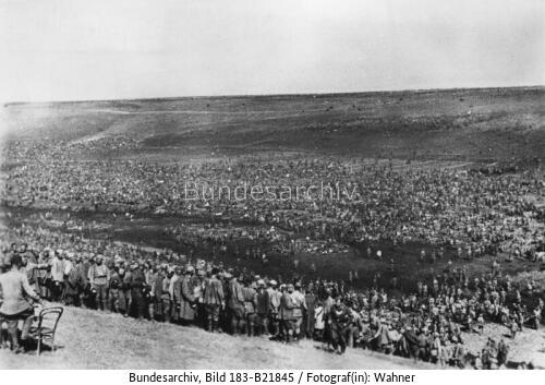 Russland, russische Kriegsgefangene im Lager