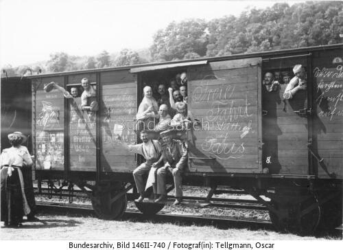 Mobilmachung, Truppentransport mit Bahn