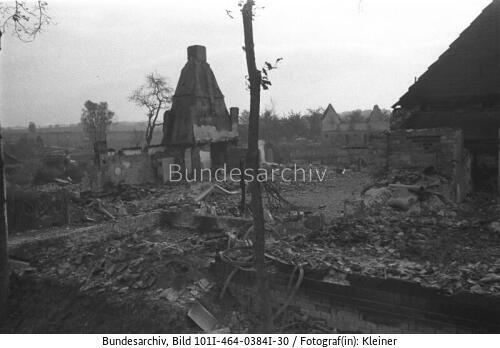 Nemmersdorf (Ostpreußen), zerstörte Gebäude