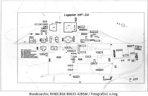 Peenemünde, Lageplan Entwicklungswerk
