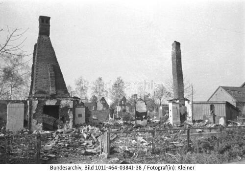 Nemmersdorf (Ostpreußen), zerstörte Gebäude