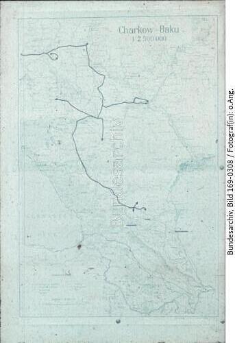 Charkow-Baku-Stalingrad, Karte