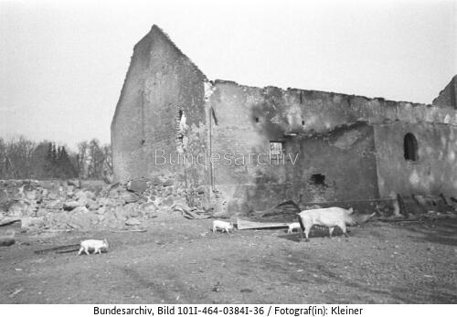 Nemmersdorf (Ostpreußen), zerstörte Gebäude
