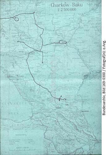 Charkow-Baku-Stalingrad, Karte