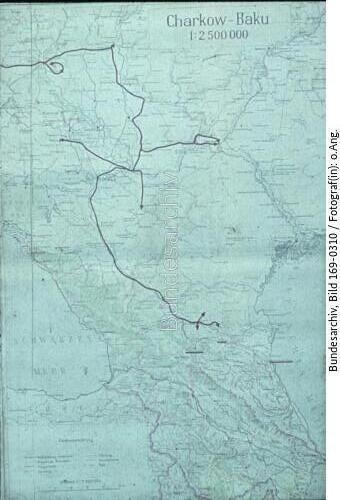Charkow-Baku-Stalingrad, Karte