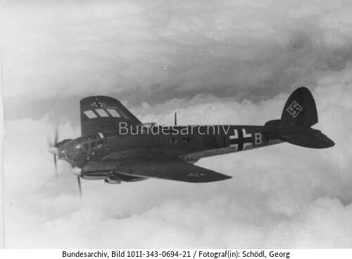 Belgien/Frankreich, Flugzeug Heinkel He 111