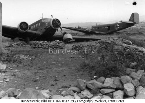Kreta, Abgestürzte Ju 52