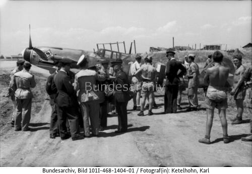 Süditalien, Flugzeug Me 109, Piloten