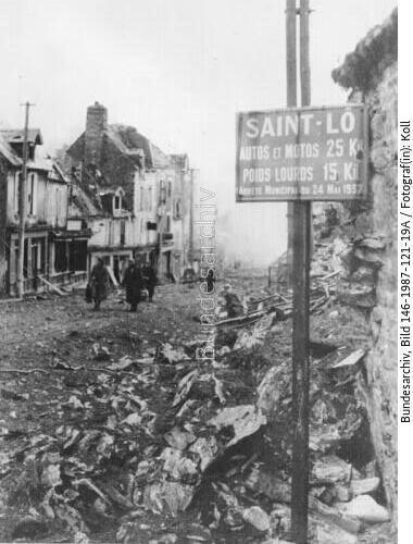 Frankreich, St. Lô, Zerstörungen