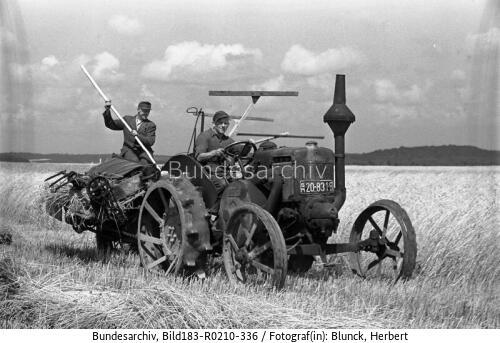Rügen, Ernte von Getreide