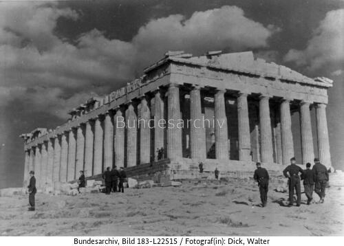 Athen, Akropolis, Parthenon, Deutsche Soldaten
