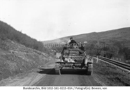 Bulgarien, Vormarsch, Panzer III der 11.Pz.Div.