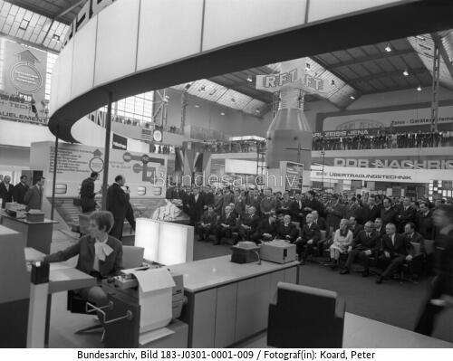 Leipzig, Frühjahrsmesse, Robotron-Stand