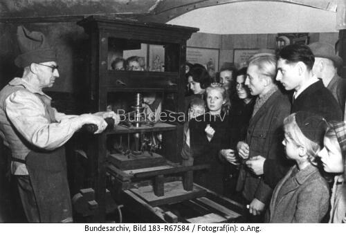 Düsseldorf, Presseausstellung, Gutenbergpresse