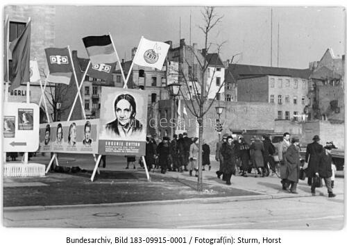 Berlin, Unter den Linden, Ruinen, Bildtafeln