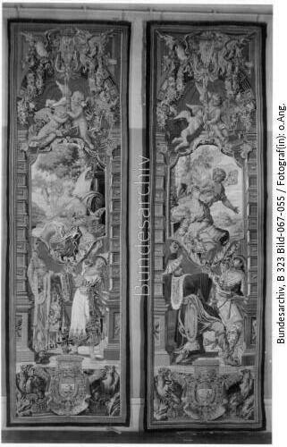 Zwei Gobelins, Mythologische Szenen