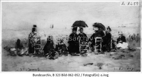 Boudin, Eugène Louis, Am Strande von Trouvikle