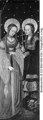 Meister des Pflock'schen Altars, Heilige Katharina u. hl. Margretha