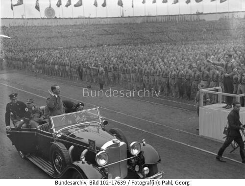 Berlin, Maikundgebung, Ankunft Adolf Hitler