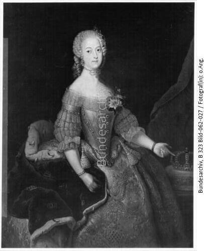 Deutsch, 2. Hälfte des 18. Jh., Elisabeth Ulrike (?), Königin v. Schweden, im weissen Atlaskleid