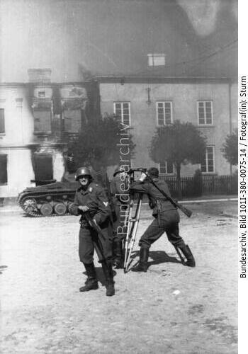 Polen, Kriegsberichter bei Filmaufnahmen