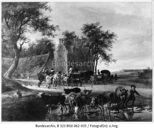 Salomon van Ruysdael, Rast vor der Herberge