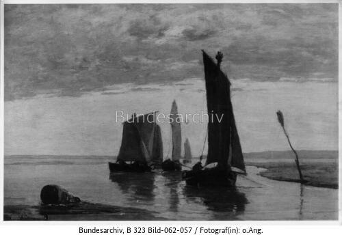Boudin, Segelboote auf ruhiger See