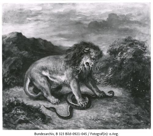 Eugene Delacroix, <span class="match">Löwe</span> mit Schlange