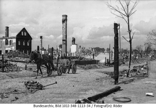 Russland, Bialystok, zerstörte Stadt, Ruinen