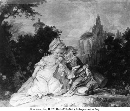 Französisch, Mitte des 18. Jahrh., Fragonard-Schule, 2 Kinder mit Katze