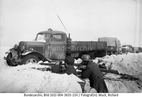 Russland, Kessel von Cholm, MG-Stellung