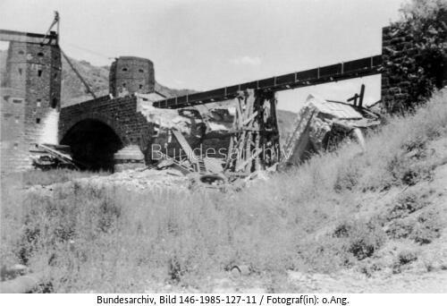 Remagen, zerstörte Rheinbrücke