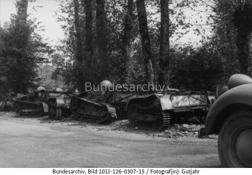 Frankreich, zerstörte französische Panzer