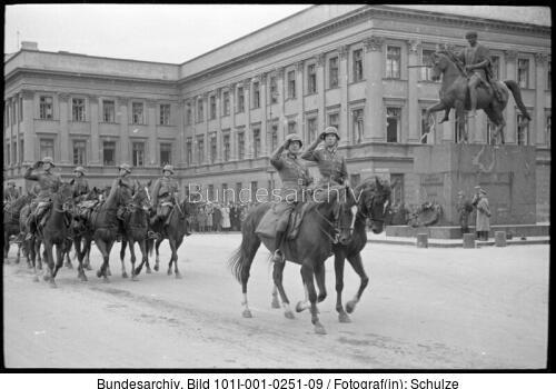 Warschau, Parade deutscher Truppen