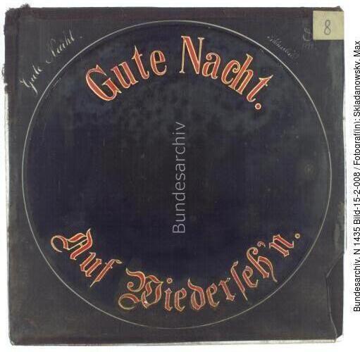 Schlussbild, "Gute Nacht. Auf Wiederseh'n."