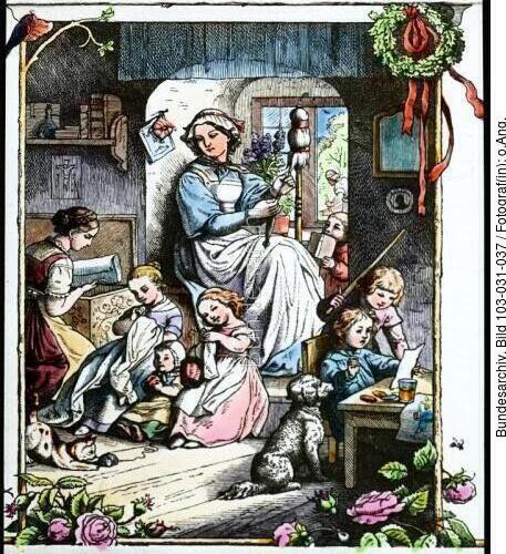 Frau mit Kindern