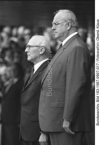 Bonn, Honecker-Besuch, Kohl, Honecker