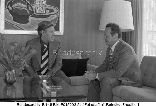 Bonn, Empfang Yigal Allon bei Helmut Schmidt