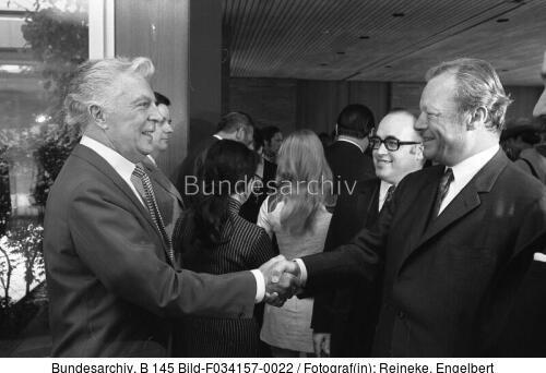 Bonn, Empfang von Schauspielern bei Willy Brandt