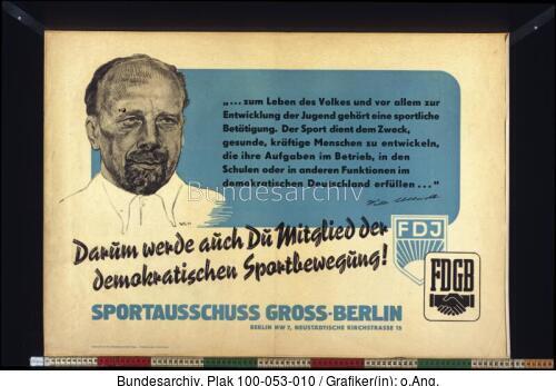 Ulbricht, Werbung für Jugendsport