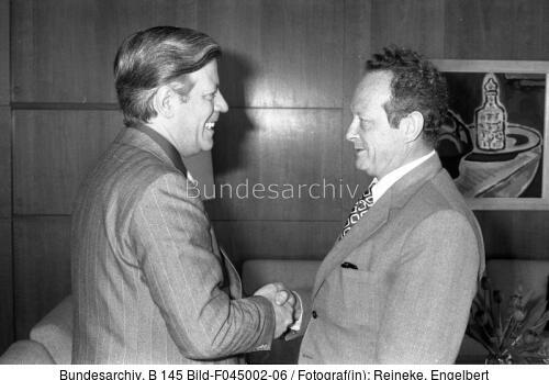 Bonn, Empfang Yigal Allon bei Helmut Schmidt