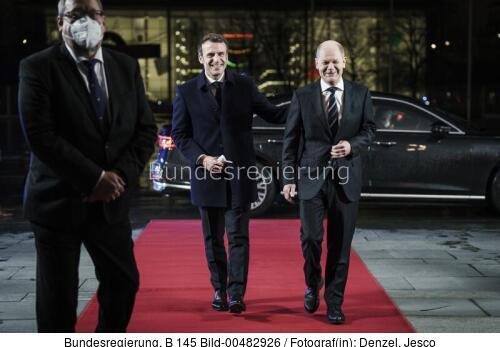 Französischer Präsident Emmanuel Macron in Berlin 2022