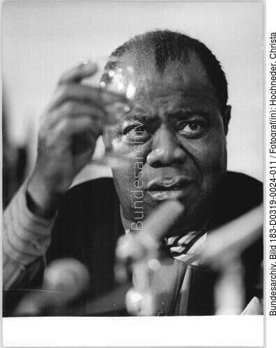 Berlin, Pressekonferenz Louis Armstrong